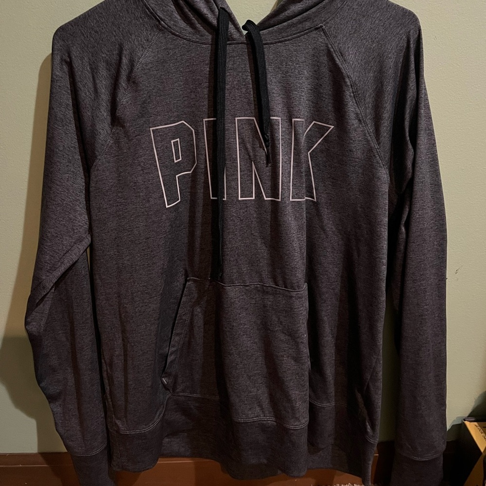 gray large sweatshirt from pink